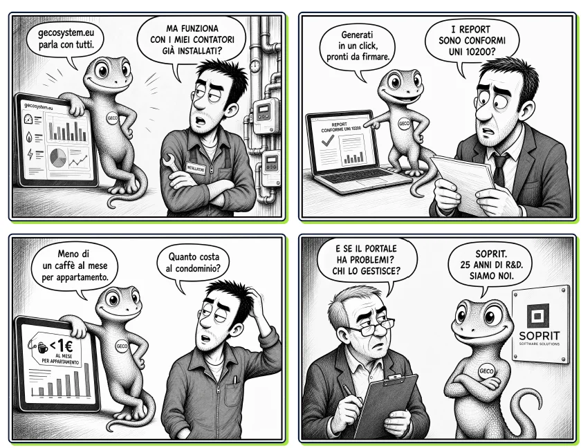 FAQ fumetti GECO — 4 vignette