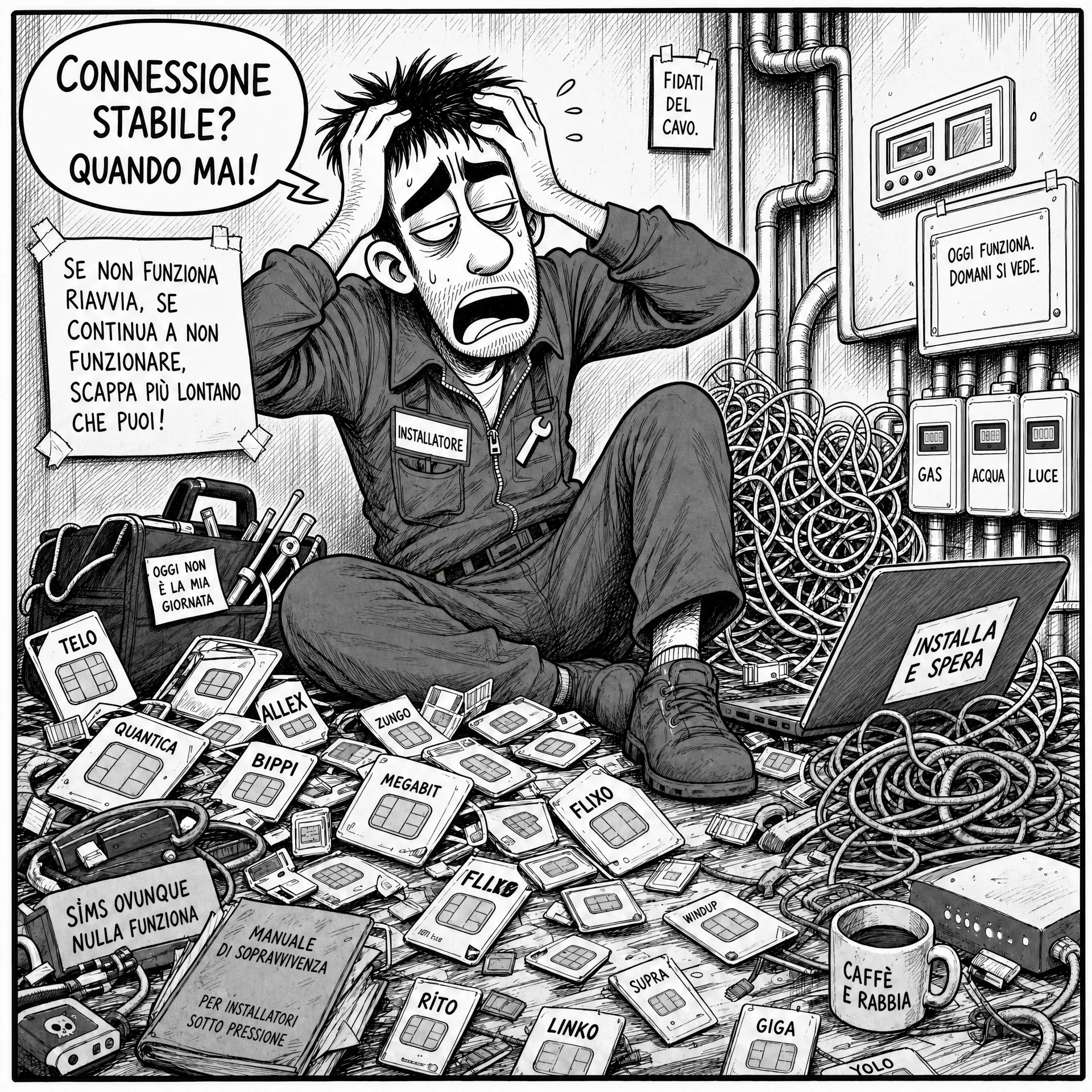 Il problema — Connessione stabile? Quando mai!